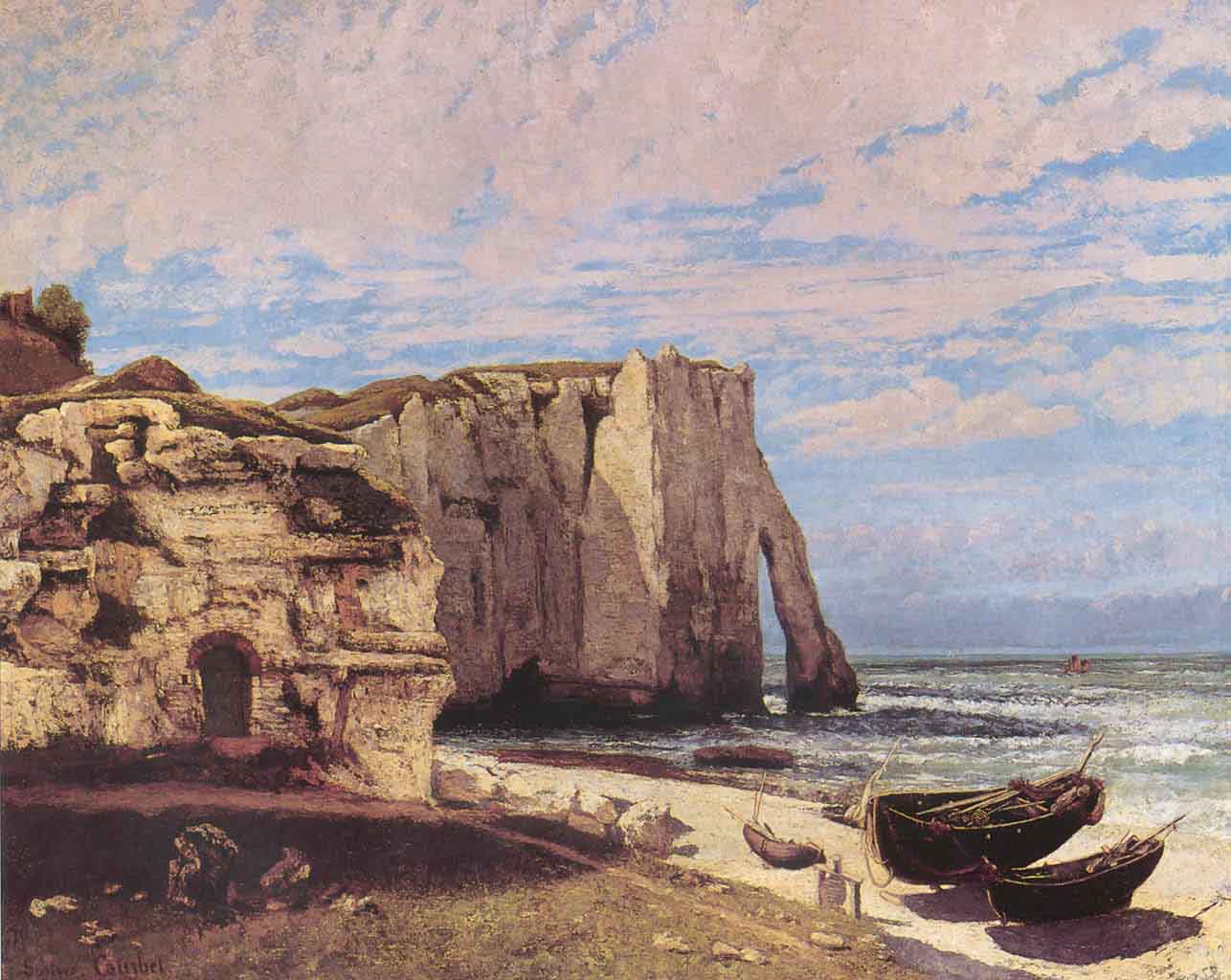 Cliffs at Etretat after the storm